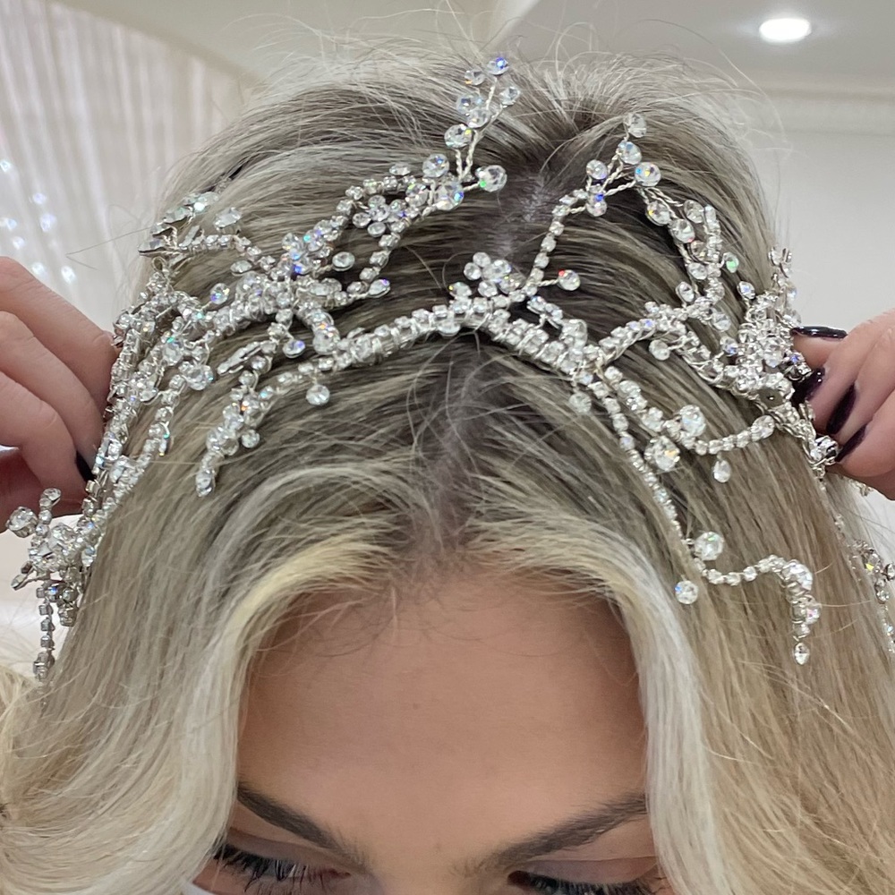 NWT Swarovski Crystal Wedding Headpiece Tiara Headband